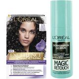 L'Oréal Cool Cream - Donkerbruin + Uitgroeispray Pakket