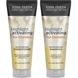 John Frieda - Sheer Blonde Highlight Activating - Shampoo en Conditioner - 250 ml - Pakket