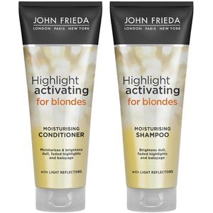 John Frieda Sheer Blonde Highlight Activating - Shampoo 1x 250 ml & Conditioner 1x 250 ml - Pakket