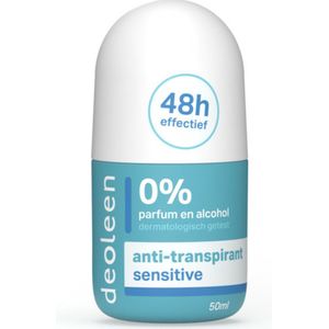 3x Deoleen Deodorant Roller Sensitive Anti-Transpirant 50 ml