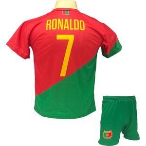 Cristiano Ronaldo CR7 Portugal Tenue - Voetbal Shirt + broekje set - EK/WK voetbaltenue - Maat 140