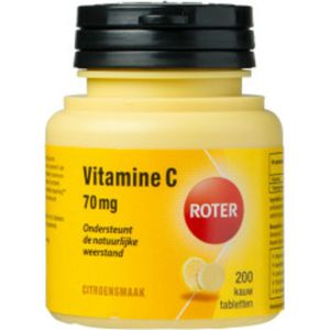 3x Roter Vitamine C 70 mg Citroen 200 kauwtabletten