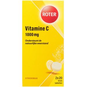 3x Roter Vitamine C Bruis 1000 mg Citroen 2 x 20 bruistabletten