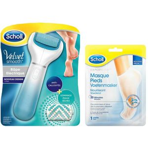 Scholl Velvet Smooth Voetvijl en Expert Care Voetenmasker Pakket