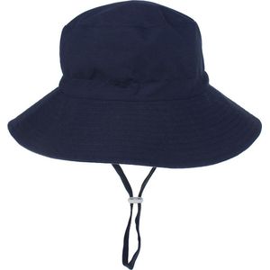 Zonnehoedje navy effen baby jongen dreumes (3-12 maanden) - zomer hoed - 46 cm