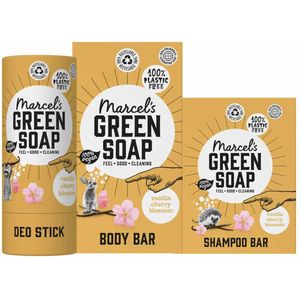 Marcel's Green Soap Plastic Vrije Verzorging Vanilla & Cherry Blossom Pakket
