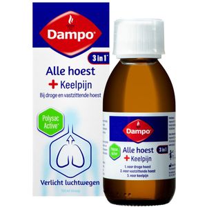 2x Dampo Alle Hoest +Keelpijn 150 ml