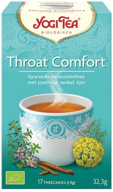 3x Yogi tea Throat Comfort Biologisch 17 stuks