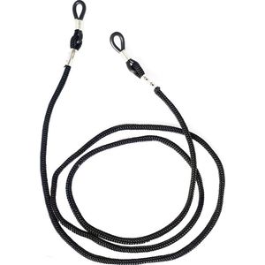 IYOU Boho-ketting met kralen voor zonnebril, zwarte kristallen ketting