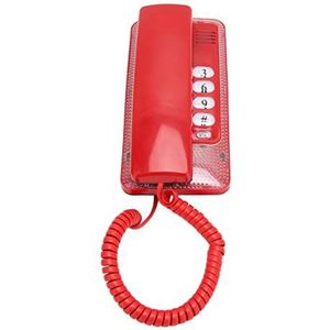 Antieke Retro Wandtelefoon, ABS Materiaal Mute Knop Retro Multifunctionele Hotel Wandtelefoon! (Rood)