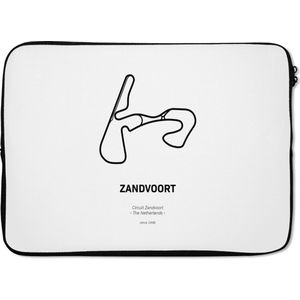 Laptophoes 13 inch - Formule 1 - Circuit - Zandvoort - Laptop sleeve - Binnenmaat 32x22,5 cm - Zwarte achterkant - Cadeau voor man