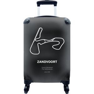MuchoWow® Koffer - Formule 1 - Zandvoort - Circuit - Past binnen 55x40x20 cm en 55x35x25 cm - Handbagage - Trolley - Cabin Size - Print