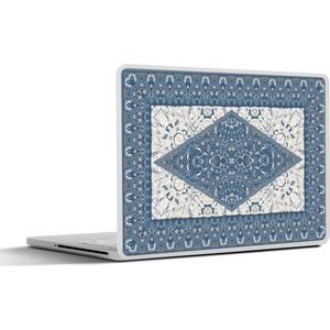 Laptop sticker - 15.6 inch - Vloerkleed - Perzisch Tapijt - Blauw - 36x27,5cm - Laptopstickers - Laptop skin - Cover