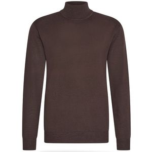 Cappuccino Italia - Heren Trui Coltrui Donkerbruin - Bruin