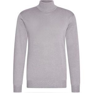 Cappuccino - Gebreide Truien - Donkergrijs - Herentrui met Rolkraag