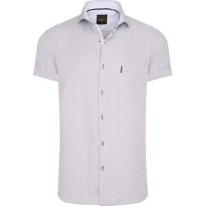 Cappuccino Italia - Heren Overhemden Short Sleeve Blouse Grijs - Grijs - Maat S