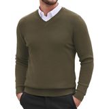 Cappuccino Italia - Heren Trui Mock Pullover - Zwart