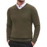 Cappuccino Italia - Heren Trui Mock Pullover - Zwart