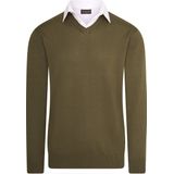 Cappuccino Italia - Heren Trui Mock Pullover - Groen