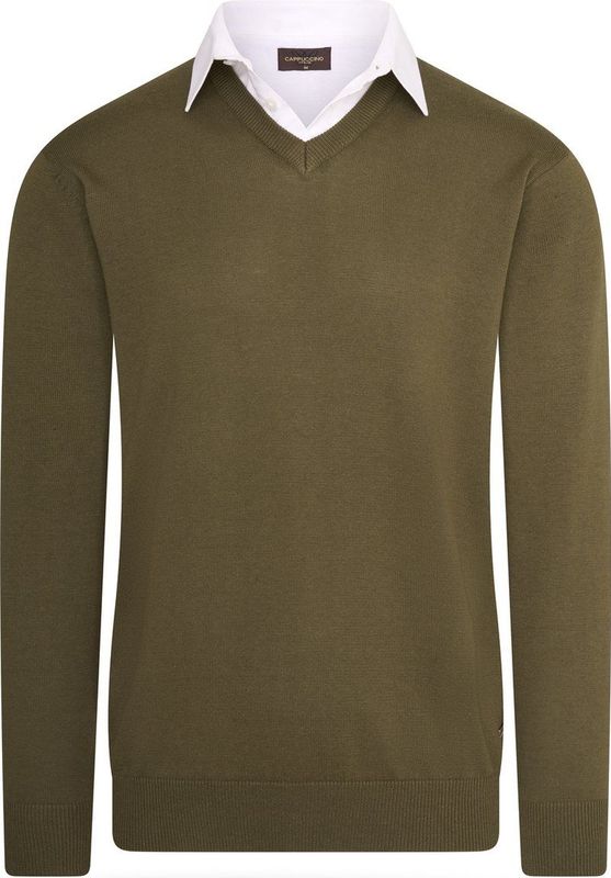 Cappuccino Italia - Heren Trui Mock Pullover - Zwart