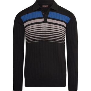 Cappuccino Italia - Heren Polo LS L S Knit Polo - Zwart