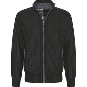 Cappuccino - Warme Trui - Zwart - Fleece Voering