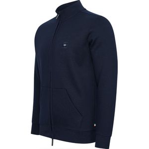 Cappuccino Italia - Heren Sweater Fleece Zip Jack - Blauw - Katoen/Polyester