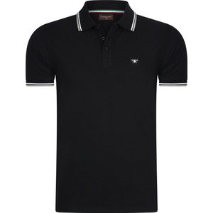 Cappuccino Italia Polo Applique Pique - Zwart