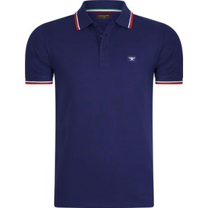 Cappuccino Italia - Heren Polo SS Polo Applique Pique - Blauw