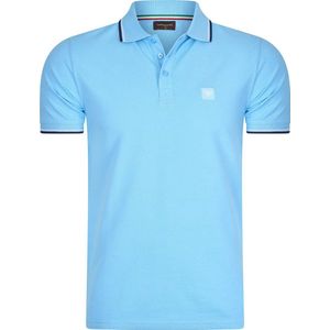 Cappuccino Italia - Heren Polo SS Polo Applique Pique - Blauw