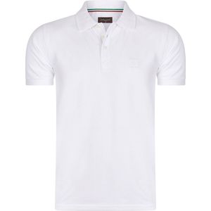 Cappuccino Italia - Heren Polo SS Polo Plain Pique - Wit