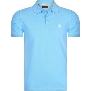 Cappuccino Italia - Heren Polo SS Polo Plain Pique - Blauw