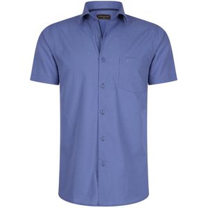 Cappuccino - Zomerhemd - Korte Mouwen - Navy - Katoen en Polyester