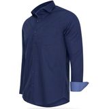 Cappuccino Italia - Heren Overhemd - Uni - Wit - Katoen/Polyester