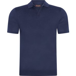 Cappuccino Italia - Heren Polo SS Plain Tricot Polo - Blauw