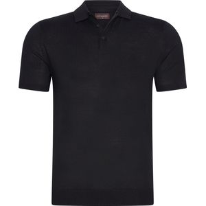 Cappuccino Italia - Heren Polo SS Plain Tricot Polo - Zwart