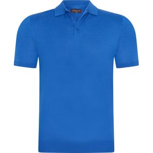Cappuccino Italia - Heren Polo SS Plain Tricot Polo - Blauw