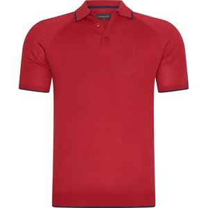 Cappuccino Italia - Heren Polo SS Tipped Tricot Polo - Rood