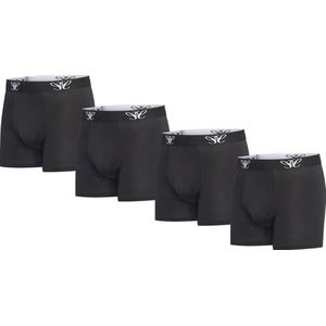 4-pack katoenen Cappuccino boxershorts - Zwart - S