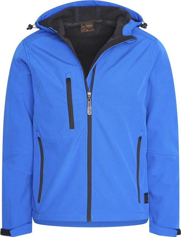 Cappuccino Italia - Heren Softshell Hood Jacket - Royal Blauw