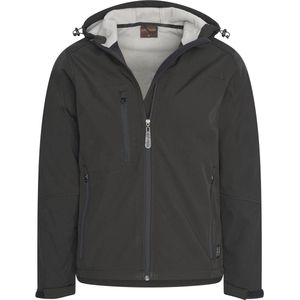 Cappuccino Italia - Heren Outdoorjas Softshell Hood Jacket Black - Zwart