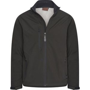 Cappuccino Italia - Heren Outdoorjas Softshell Hood Jacket Black - Zwart