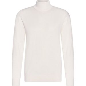 Cappuccino Italia - Heren Sweater Coltrui - Off White - Katoen/Acryl