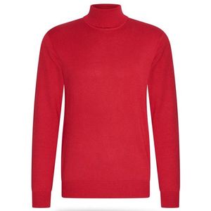 Cappuccino - Gebreide Truien - Rood - Herentrui met Rolkraag