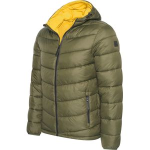 Cappuccino Italia - Heren Jas winter Hooded Winter Jacket Army - Groen