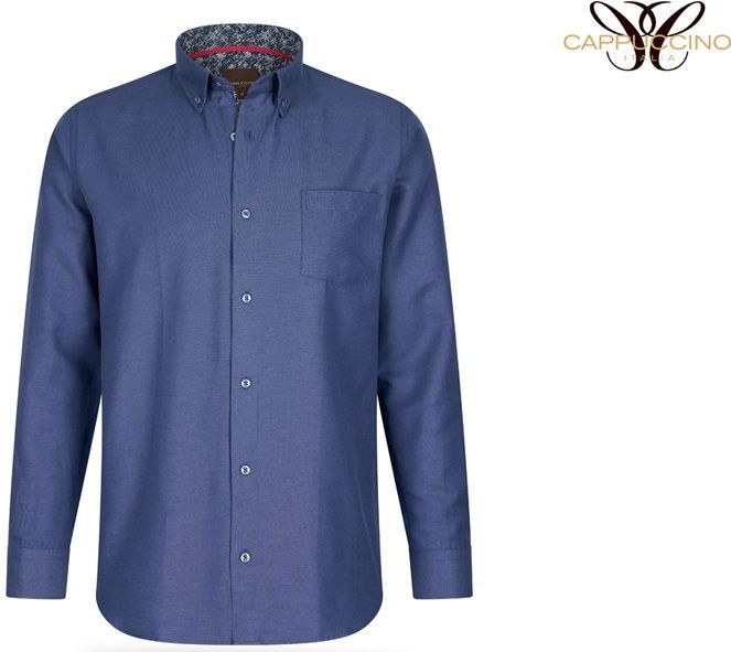 Cappuccino - Herenhemd - Navy - Regular Fit