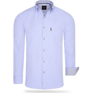 Cappuccino Italia - Stretch Overhemd - Lichtblauw - Heren Overhemd