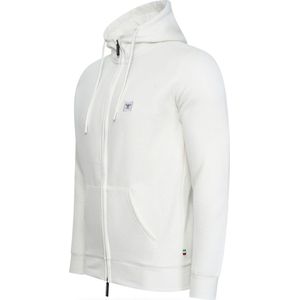 Cappuccino Italia - Heren Hoodies Fleece Zip Hood - Wit