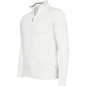 Cappuccino Italia - Heren Trui Bergamo Zip Pullover - Wit