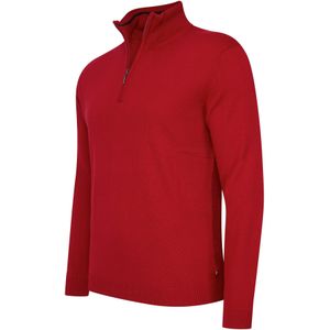 Cappuccino Italia - Heren Trui Bergamo Zip Pullover - Rood